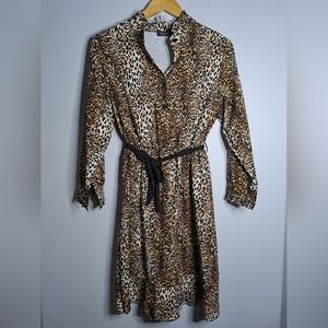 Like new, dress, animalier fabric, spotted